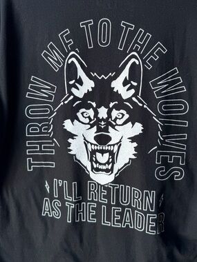 Diesel Power Wolf Graphic T Shirt Men’s Large Black “Throw Me To The Wolves” Tee